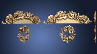 3D model Overlays with flowers (STL)